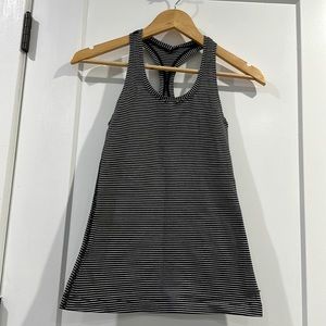 Lululemon Navy Strip Tank Sz 2
